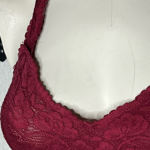 Free People Galloon Racerback Bralette Medium Maroon - Picture 4 of 8
